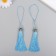 Decor for creativity textiles "Padishah brush" Blue set 2 pcs 9x1 cm