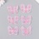Decor for creativity Textile Embroidery "Pink butterfly" 4.5x4 cm