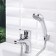 BOOU B8282-1V shell mixer, single-leaf, shower watering can and hose, chrome
