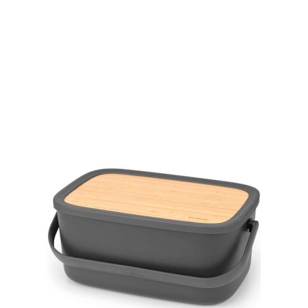 Brabantia nic breadbine, rectangular, dark gray color, size 25x39.5x16 cm-1