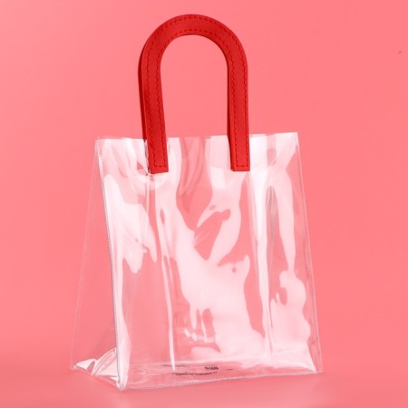 Gift package from PVC, red, 20 x 18 x 10 cm-1