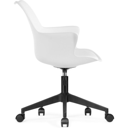 Computer chair Tulin plastic/eco -leather, black/white 60x60x83 cm-2