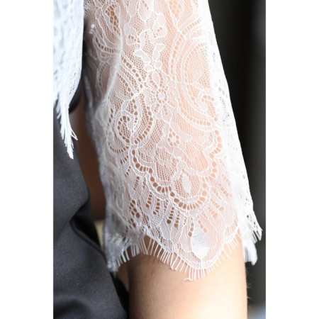 Female dress, size 42, black color, white-7