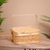 Basket with a lid weaved, from bamboo 25x25x25 cm