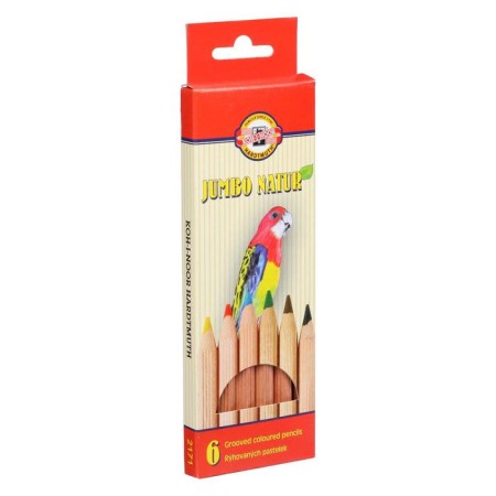 Thickened pencils Jumbo Natur 2171/06n, 6 colors-1