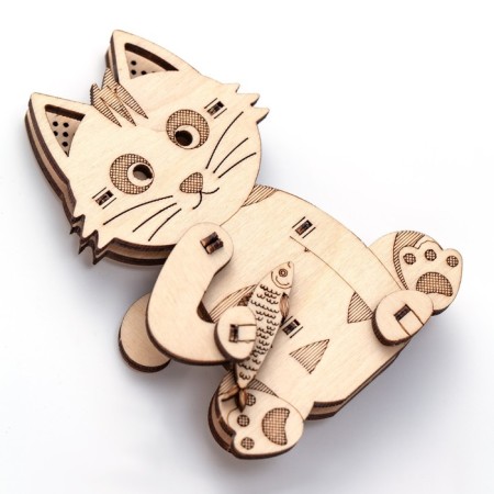 Wooden designer Drovo "Cat Fin"-4