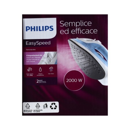 PHILIPS GC1740/20 iron, anti-stick sole, 2000 watts, 25 g/min, 220 ml, white-blue-5