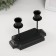 Summary Metal for 2 candles "Aristotle" black d = 2.5 cm 8x16x12 cm