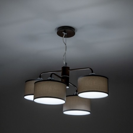 Suspended chandelier Citilux "Form" CL428241, 44x44x32 cm, 4x60W, E27, brown color-14