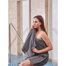 A set of terry towels Steel, size 30x50 cm, 50x90 cm, 70x140 cm, gray