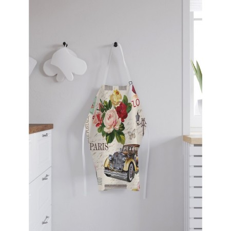 Apron kitchen with a photo print "Love Paris", adjustable, size OS-1