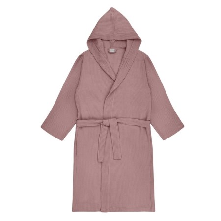Waffel bathrobe Sofi de Marko Naomi, with a hood, size l, Marsala color