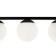 Suspended lamp 60W, 5khe27, 60x13 cm, black