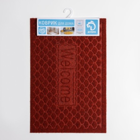 Walcome moisture -free rug without a trim “Welcome. Ripples ", 38 × 58 cm, color mix-5