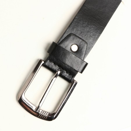 Male belt "real man", leatherette, black color-5