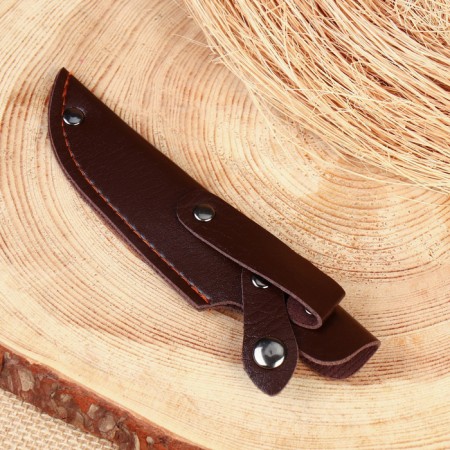 The scabbard is a leather knife cover, under a blade up to 10 x 3 cm, dark brown-2