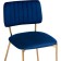 Armond Metal/velor stool, gold/blue 45x53x80 cm