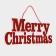 Decorative decoration (suspension) "Mery Christmas" 18.7x45 cm