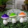 Garden lamp on the solar battery "Mushrooms", 21 cm, 3 LED, glow warm white