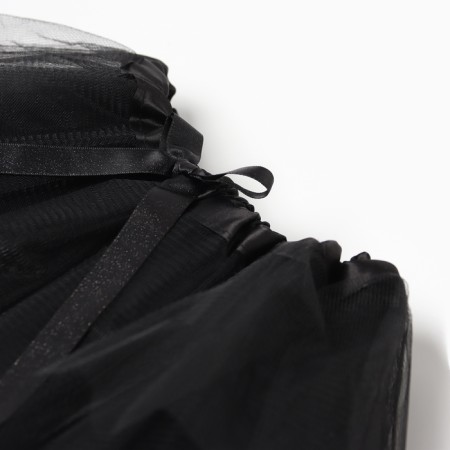 Skirt elegant for a girl crumb I, black, 17 cm-1
