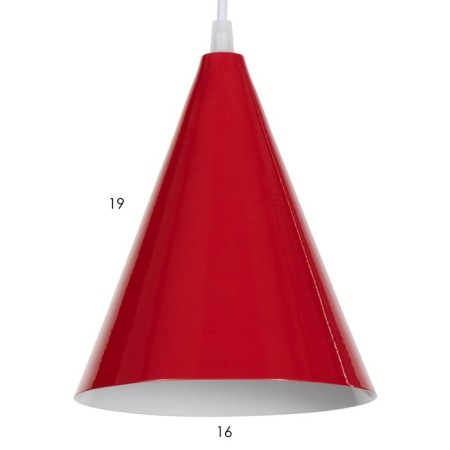 Lamp Bayerlux "cone" 1x15W E14 red 16x16x20cm-3