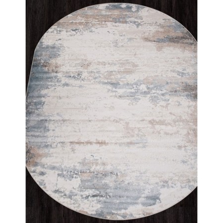 Oval Merinos Naturel carpet, size 100x200 cm, color Beige-Blue