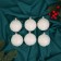 Set of balls plastic D -5.5 cm, 6 pcs "Puff - Beads" White