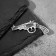 Brooch "Revolver", Black Silver Color