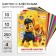 Cardboard color with sparkles, A4, 10 sheets, 10 colors, moped, bilateral, in the folder, 250 g/m², puppy patrol