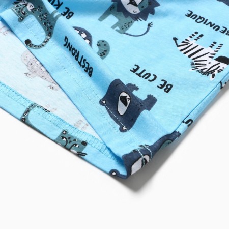 Pajamas for boys, blue color, height 110 cm-6