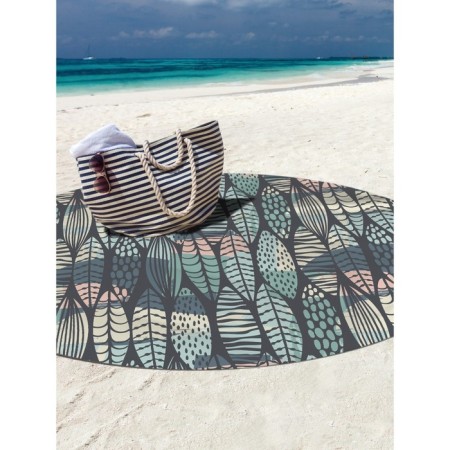 Pareo and beach rug "Tropical leaf fall", d = 150 cm-1