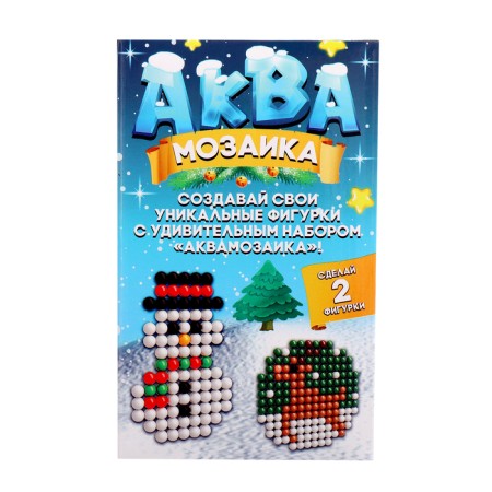New Year! Aquamosaic "Snow Bank. Snowman ", nightlight, more than 200 balls-14