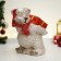 Figure "White Bear in a red hat with a gift" 28x26cm