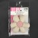 Picking for curtains "Flower", d = 10 cm, milk/pink color