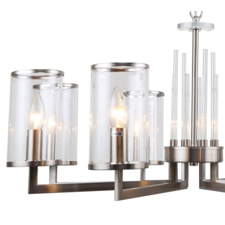Suspended chandelier Vase 8XE14 40W, size 75x75x50-85 cm, Nickel color-2