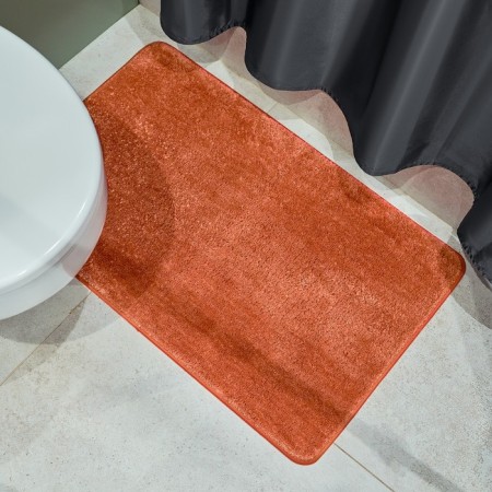 Soft rug, for the bathroom, 50x80 cm, orange color