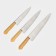 Set of kitchen knives Tramontina Carbon "Cook Troika", 3 pcs: blade 20 cm, 25 cm, 30cm