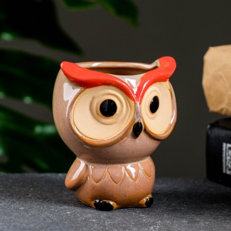 Pot "Boom owl" 6.5x5x7.5cm-1