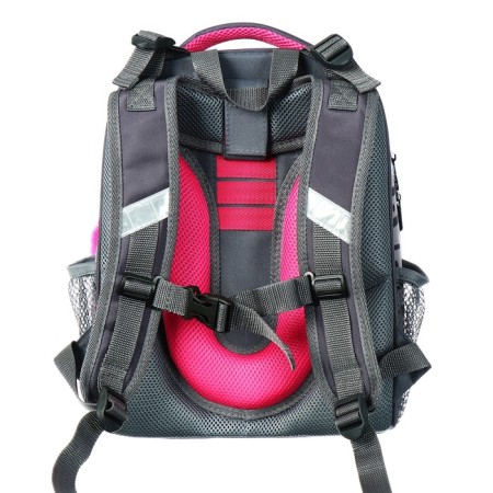 School backpack 38 x 30 x 16 cm, ergonomic back, stavia "cat family", gray-4