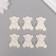 Decor for the creativity of Polystone "Bear with stroller" White set 6 pcs 2.5x3 cm