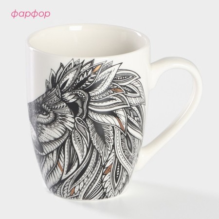 Porcelain share mug "King of animals", 350 ml-1