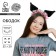 Carnival rim "cat" with glasses, pink color, anime