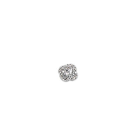 Metal accessories TNL "Silver brooch with rhinestones"