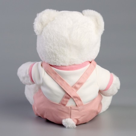 Soft toy "Little Friend", a bear in a pink overalls-5