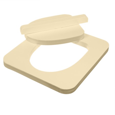 Silent toilet seat, 38 × 44 cm, with a lid, economy, polystyrene foam-12
