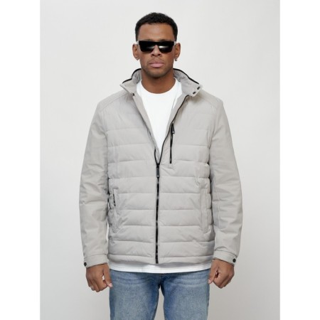 Male spring jacket, size 56, light gray color-4