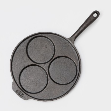 Flying pan, cast iron, d = 19.5 cm, cast-iron handle, black color-1