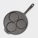 Flying pan, cast iron, d = 19.5 cm, cast-iron handle, black color