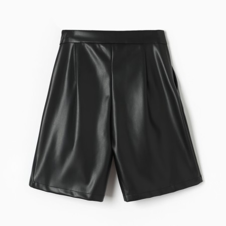 Women leather shorts MIST BAS, p. 46, black-8