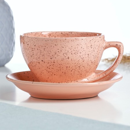 Tea couple "Elegant" 0.25l / 11x6.5cm + saucer 15cm, flamingos